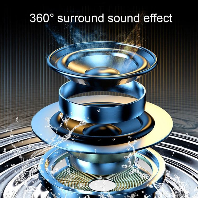 Small TWS Couplet Wireless Bluetooth Speaker Mini Smart Noise Reduction Water-resistant Speaker(Silver Gray)