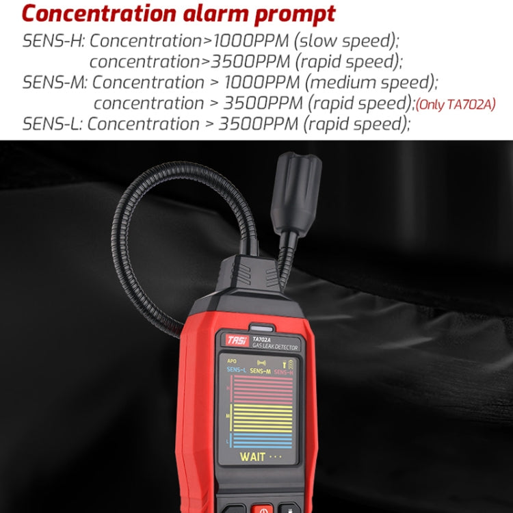 TASI TA702B Simulation Bar+Digital Display Cumbelo Gas Detector Portable Gas Testing Instrument Natural Gas Discovery Detective