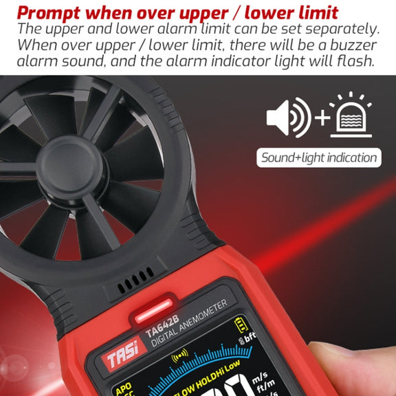 TASI TA642B Portable Digital Wind Speed Meter Air Volume Tester