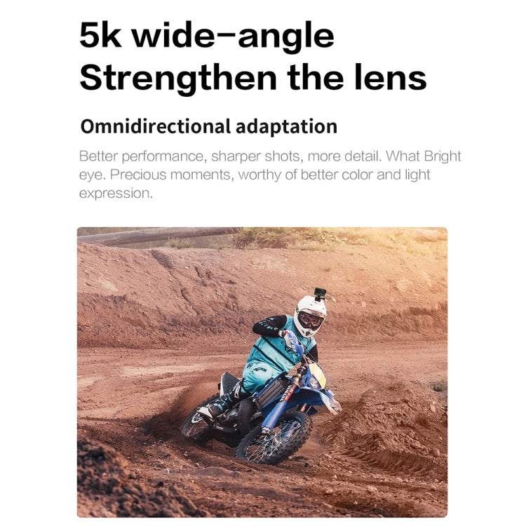 5K/30FPS WIFI HD Anti-Shake Remote Touch Dual-Screen IP68 Water-resistant Sports Camera, Style: Camera+128G Card