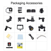 5K/30FPS WIFI HD Anti-Shake Remote Touch Dual-Screen IP68 Water-resistant Sports Camera, Style: Camera+128G Card