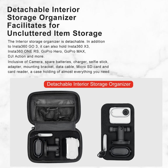 For Insta360 GO 3 AMagisn Hard Shell Storage Bag Water-resistant Bag(Yellow)