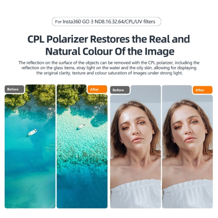 For Insta360 Go 3/Go 2 aMagisn Lens Filters Water-resistant Filter, Spec: UV