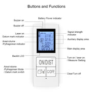 30m Mini Handheld Rechargeable Infrared Electronic Range Finder(White)