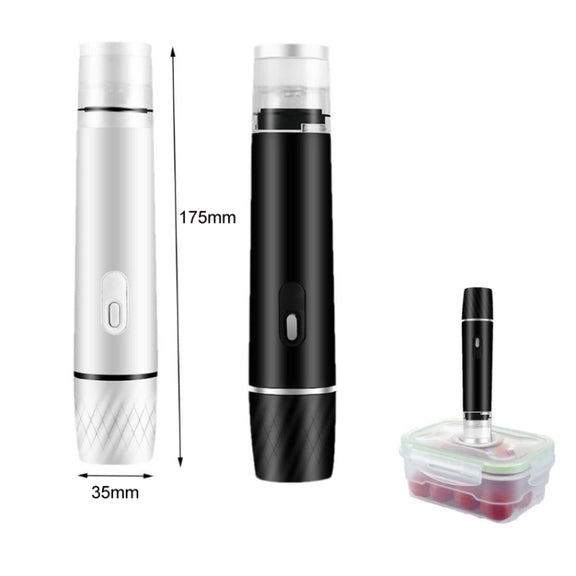 Handheld Vacuum Machine Rechargeable Food Preservation Compression Storage Machine(Black)