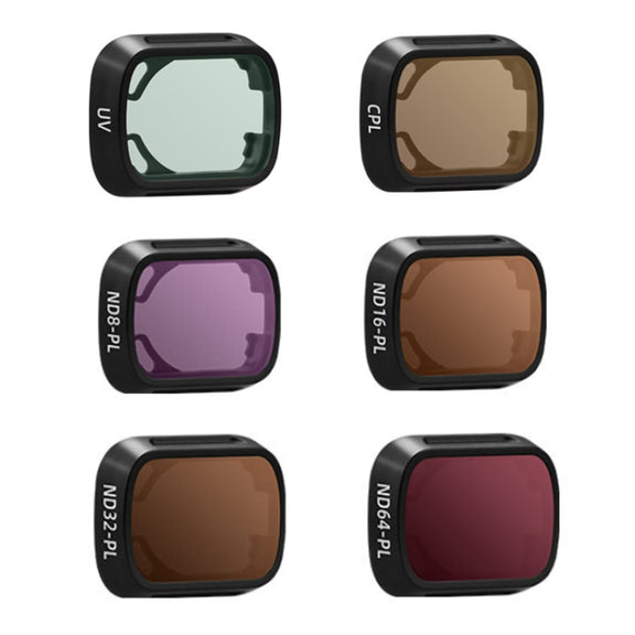 For DJI MINI3/MINI 3PRO BRDRC Filter Protective Glass, Style: 6pcs/set UV+CPL+ND8PL+ND16PL+ND32PL+ND64PL