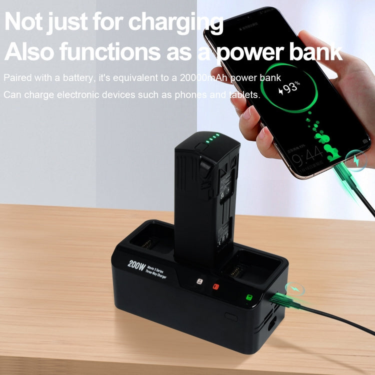 For DJI Mavic 3 Series LKTOP 200W 3-Channel Battery Charger EU Plug - free shipping - PMC Jewellery - Order now!