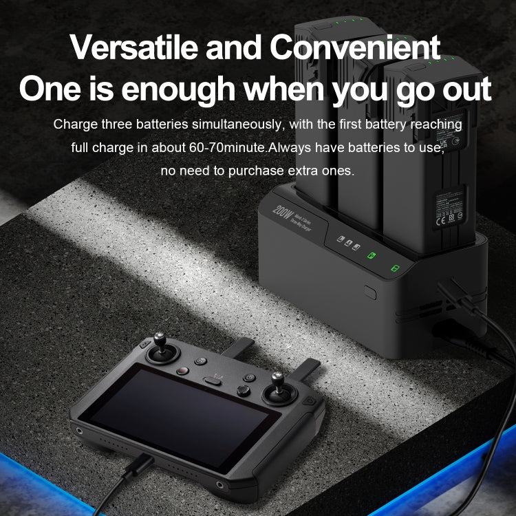 For DJI Mavic 3 Series LKTOP 200W 3-Channel Battery Charger EU Plug - free shipping - PMC TechLife - Order now!