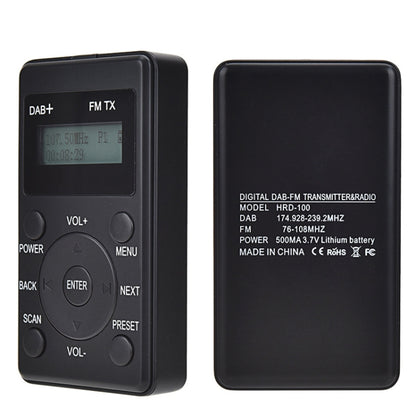 HanRongda HRD-100 Portable Digital Display DAB+ / DAB / FM Radio(Black) - free shipping - PMC Jewellery - Order now!