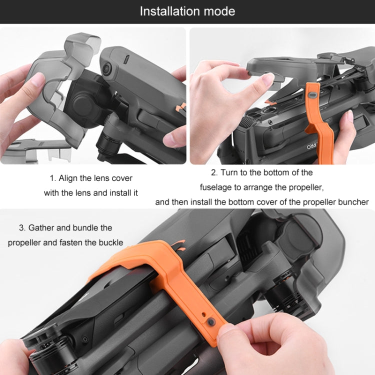 For DJI Mavic 3PRO BRDRC 2 In 1 Lens Cover Gimbal Protective Cover Propeller(Black) - free shipping - PMC TechLife - Order now!