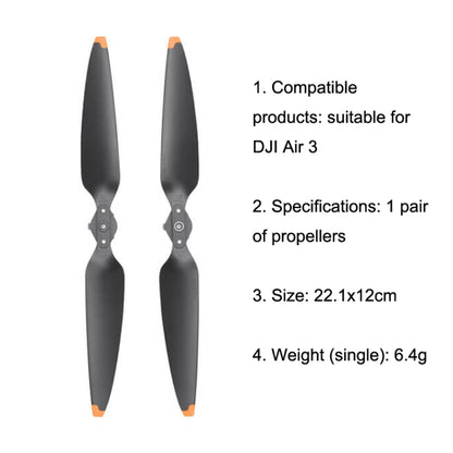 Original DJI Air 3 1pair Noise Reduction Propeller(Black) - free shipping - PMC Jewellery - Order now!