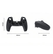 For PS5 Gamepad Silicone Case Non-slip Texture Thickened Protective Cover(Red)