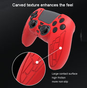 For PS5 Gamepad Silicone Case Non-slip Texture Thickened Protective Cover(White)