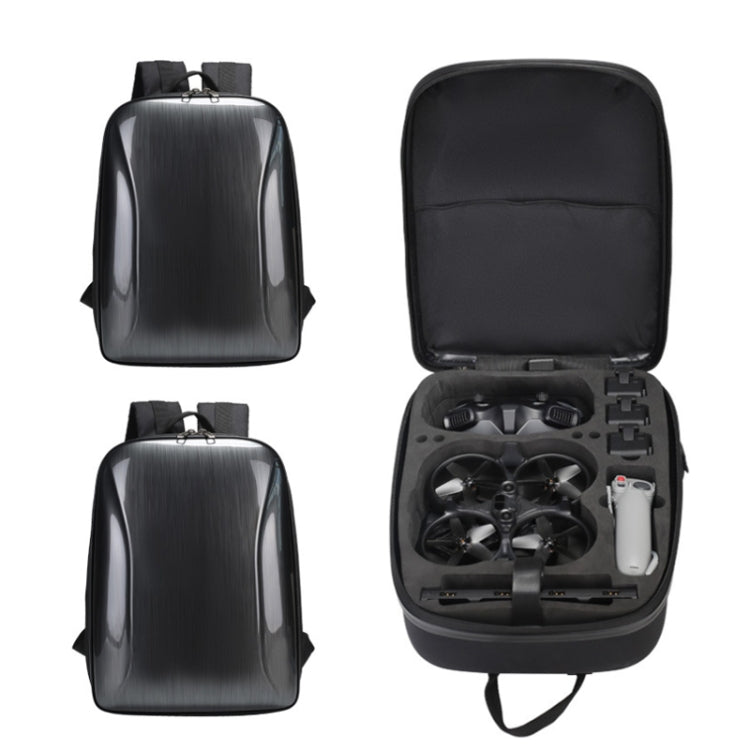 For DJI AVATA Storage Bag Hard Shell Water-resistant Shoulder Bag Backpack(Black EVA Lining)