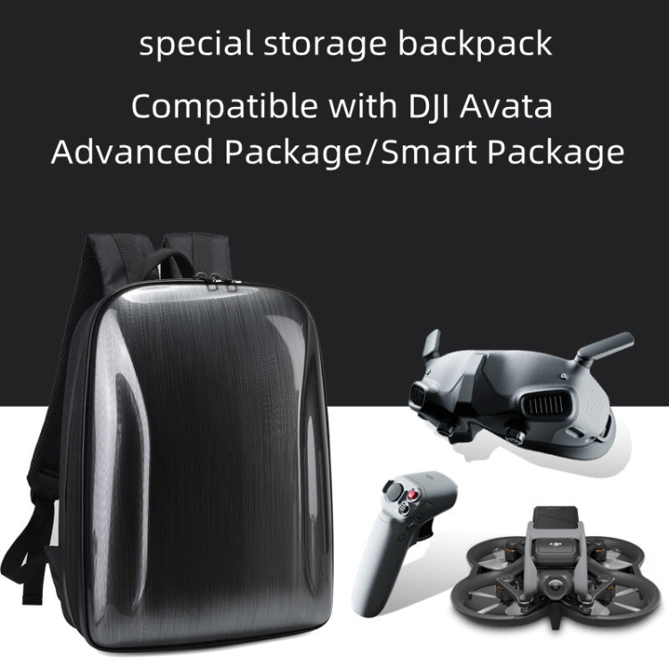 For DJI AVATA Storage Bag Hard Shell Water-resistant Shoulder Bag Backpack(Yellow EVA Lining)