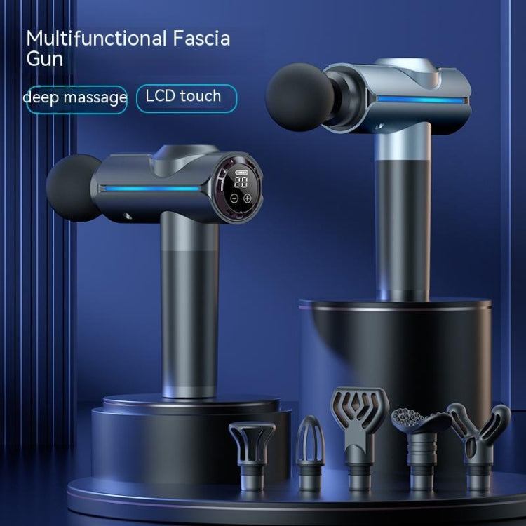 20-speed Touch Control Fascia Massager with 6 Massage Heads,CN Plug(Gray) - Massage gun & Accessories by PMC TechLife | Online Shopping South Africa | PMC TechLife | Buy Now Pay Later Mobicred