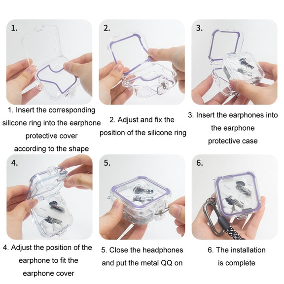 For Nothing Ear 2 Hollow Transparent Earphone Shockproof PC Case(D31)