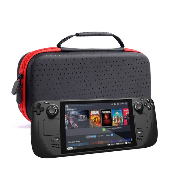 For Steam Deck Game Console Storage Bag Water-resistant and Drop-proof with Interlayer(Black)