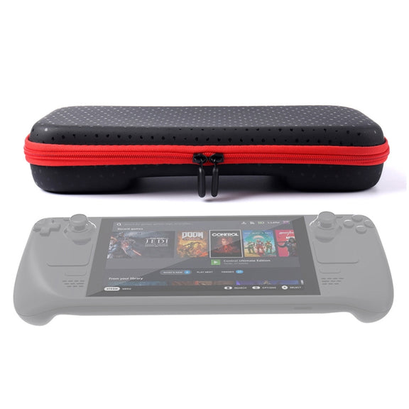 For Steam Deck Game Console Storage Bag Water-resistant and Drop-proof with Interlayer(Black)