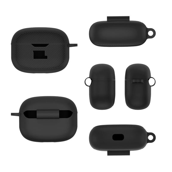 For JBL Vibe Beam Headphone Silicone Water-resistant Dustproof Protective Case(Black)