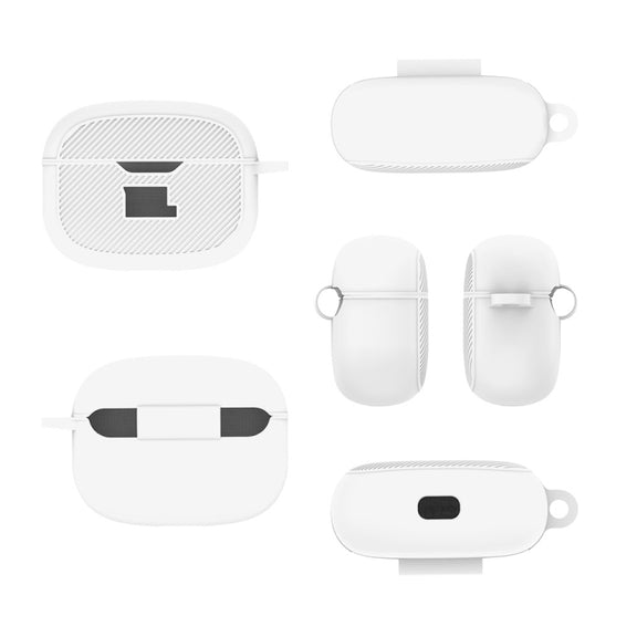 For JBL Vibe Beam Headphone Silicone Water-resistant Dustproof Protective Case(White)