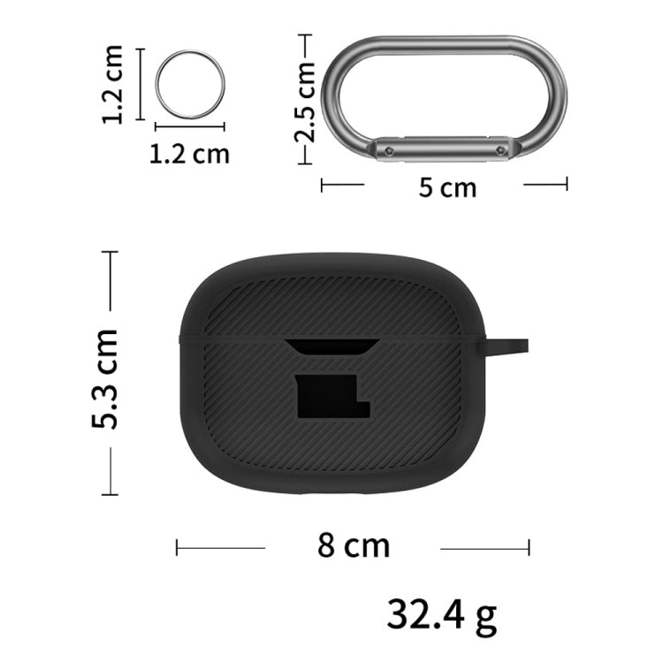 For JBL Vibe Beam Headphone Silicone Water-resistant Dustproof Protective Case(Light Purple)