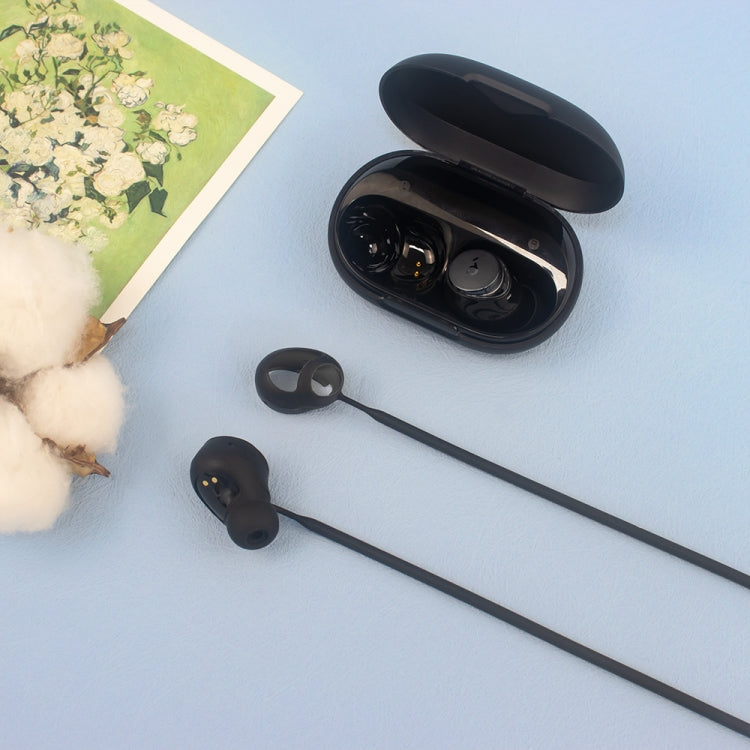 For Anker Soundcore Space A40 2pcs Headphones Silicone Anti-Lost Cord(Black) - Anti-lost & Holder by PMC TechLife | Online Shopping South Africa | PMC TechLife | Buy Now Pay Later Mobicred