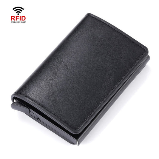 HUMERPAUL RFID Anti-Magnetic Automatic Card Set Credit Card Box Coin Bag(Black) - Antimagnetic RFID Package by HUMERPAUL | Online Shopping South Africa | PMC Jewellery | Buy Now Pay Later Mobicred