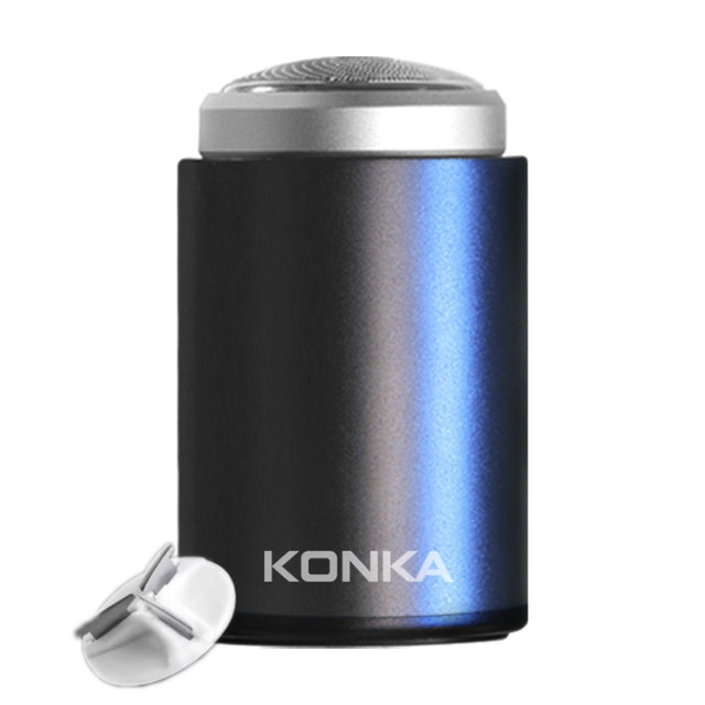KONKA Mini Portable Razor Outdoor Water-resistant Men Razor, Color: Black+1 Knife Head
