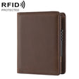 RFID Anti-Theft Short Wallet Automatic Pop-Up Aluminum Alloy Antimagnetic Card Holder(Brown) - Antimagnetic RFID Package by PMC TechLife | Online Shopping South Africa | PMC TechLife | Buy Now Pay Later Mobicred