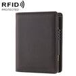 RFID Anti-Theft Short Wallet Automatic Pop-Up Aluminum Alloy Antimagnetic Card Holder(Dark Brown) - Antimagnetic RFID Package by PMC TechLife | Online Shopping South Africa | PMC TechLife | Buy Now Pay Later Mobicred