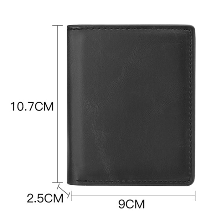 RFID Anti-Theft Short Wallet Automatic Pop-Up Aluminum Alloy Antimagnetic Card Holder(Black)