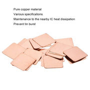 20pcs Laptop Cooling Copper Heat Sink Thermal Conductive Tabs Cell Phone Computer Graphics Card Heat Sinks 15x15x2.0mm