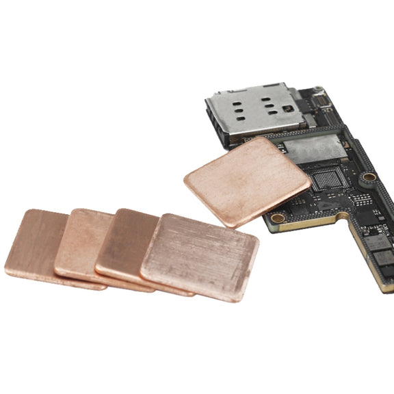 20pcs Laptop Cooling Copper Heat Sink Thermal Conductive Tabs Cell Phone Computer Graphics Card Heat Sinks 20x20x1.0mm