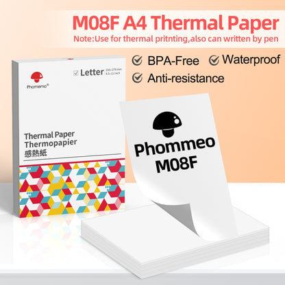 For Phomemo M08F 200sheets Thermal Printing Paper Compatible for MR.IN Brother Pocket Jet / MT800, Style: Folding Letter - free shipping - PMC Jewellery - Order now!