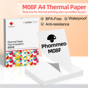 For Phomemo M08F 200sheets Thermal Printing Paper Compatible for MR.IN Brother Pocket Jet / MT800, Style: A4