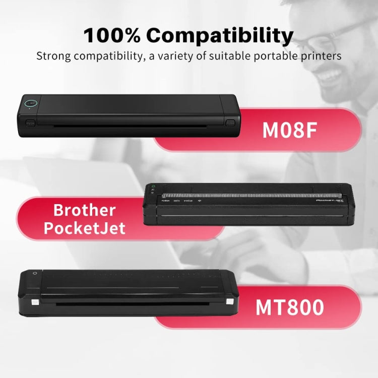 For Phomemo M08F 200sheets Thermal Printing Paper Compatible for MR.IN Brother Pocket Jet / MT800, Style: Folding Letter - free shipping - PMC Jewellery - Order now!