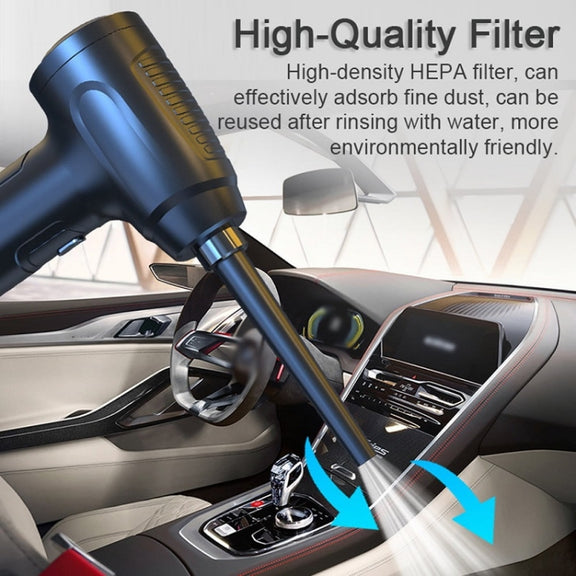 Vehicle-Mounted Home Rechargeable Vacuum Cleaner Keyboard Case Dust Blower(Black)