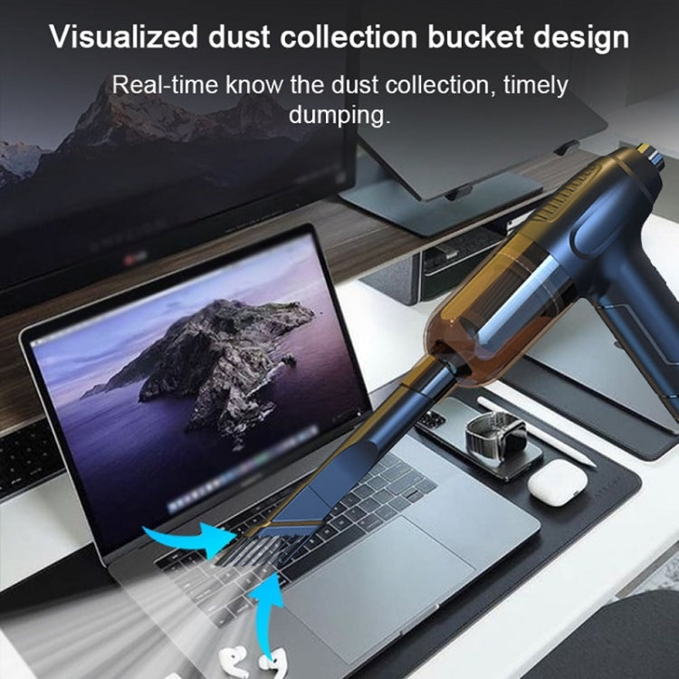 Vehicle-Mounted Home Rechargeable Vacuum Cleaner Keyboard Case Dust Blower(Black)