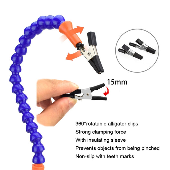 Phone PCB Circuit Board Repair Fixed Folder Welding Assisted DIY Model Clamping Tool, Style: 5 Claws (Blue)
