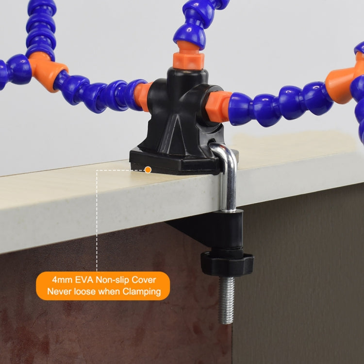 Phone PCB Circuit Board Repair Fixed Folder Welding Assisted DIY Model Clamping Tool, Style: 5 Claws+Magnifying Glass Lamp (Blue) - Others by PMC TechLife | Online Shopping South Africa | PMC TechLife | Buy Now Pay Later Mobicred