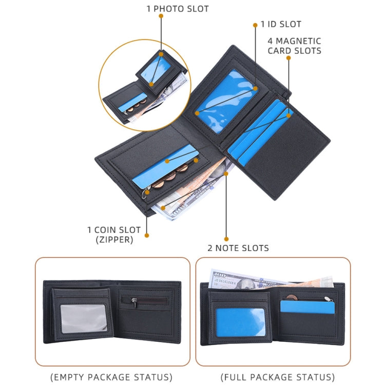 Baellerry Crocodile Print Men Short Wallet Vintage Multi-card Slot Coin Purse(Brown Head) - Wallets by Baellerry | Online Shopping South Africa | PMC TechLife | Buy Now Pay Later Mobicred