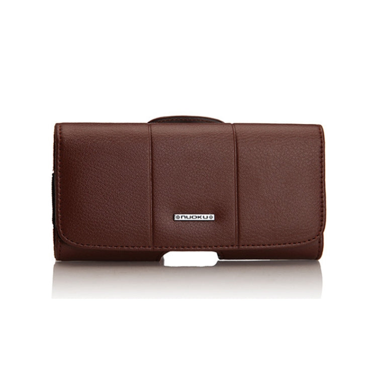 Nuoku Magnetic Flaps Leather Belt Case For Smart Phones, Size: 17.3 x 8 x 2.5cm  6.7 Inch(Brown) - More iPhone Cases by Nuoku | Online Shopping South Africa | PMC TechLife | Buy Now Pay Later Mobicred