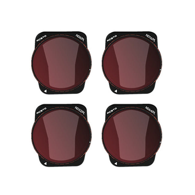 For DJI Air 3 RCSTQ Multi-Layer Coating Water-resistant  Filter, Spec: ND-PL8/16/32/64 4-in-1