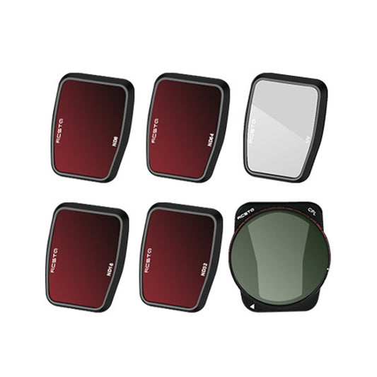 For DJI Air 3 RCSTQ Multi-Layer Coating Waterproof  Filter, Spec: ND4/8/16/32/64+UV+CPL 6 -in-1 - free shipping - PMC Jewellery - Order now!