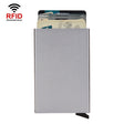 RFID Short Metal Card Case Credit Card Holder Wallet(Light Grey) - free shipping - PMC TechLife - Order now!