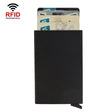 RFID Short Metal Card Case Credit Card Holder Wallet(Black) - Antimagnetic RFID Package by PMC TechLife | Online Shopping South Africa | PMC TechLife | Buy Now Pay Later Mobicred