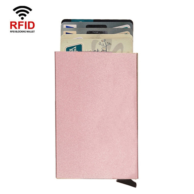 RFID Short Metal Card Case Credit Card Holder Wallet(Rose Gold) - free shipping - PMC TechLife - Order now!