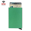 RFID Short Metal Card Case Credit Card Holder Wallet(Green) - free shipping - PMC TechLife - Order now!