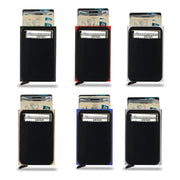 RFID Short Metal Card Case Credit Card Holder Wallet(Black)